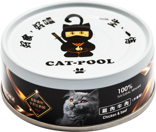 Catpool 貓侍低敏主食罐 80g-雞+牛