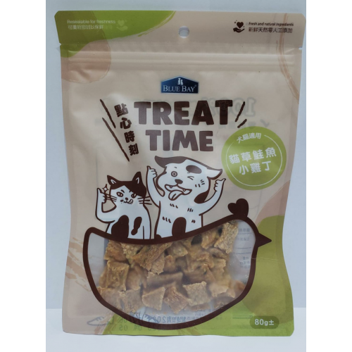 TreatTime台灣手工小食貓草鮭魚雞肉丁90g