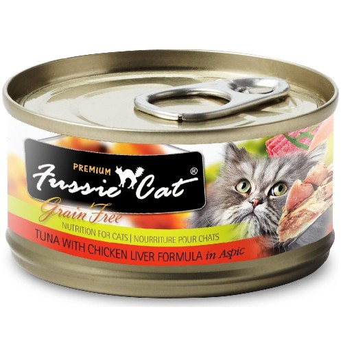 Fussie Cat Black Label Tuna with Chicken Liver Formula in Aspic( 吞拿魚 + 雞肝 )